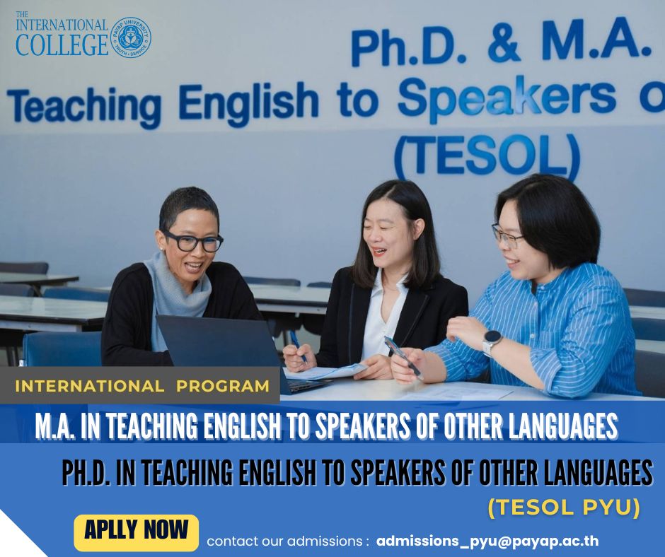 M.A. in Teaching English to Speakers of Other Languages (TESOL), Ph.D. in Teaching English to Speakers of Other Languages (TESOL)